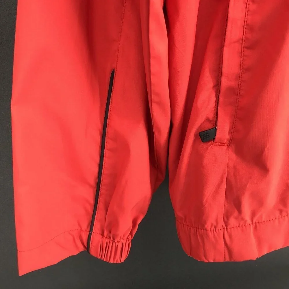 Adidas Golf Men's ClimaProof Windbreaker Pullover Jacket M Red Outdoor Sports